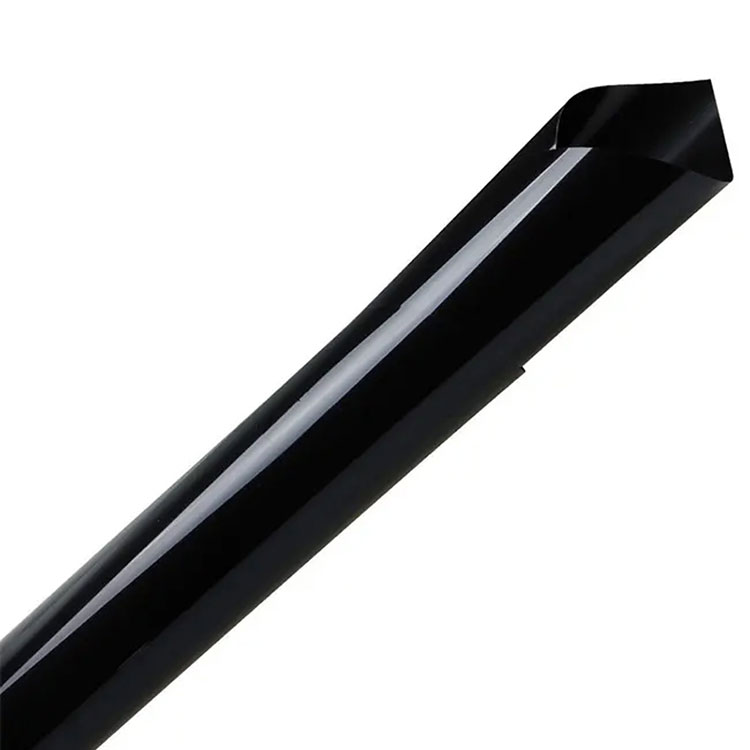 Schwarze mattierte PVC-Fensterfolie